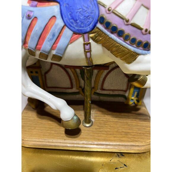 Vtg Tobin Fraley Sankyo Wurlitzer Carousel Horse Music Box - Picture 10 of 13